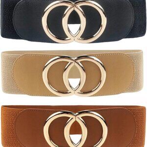 Women's Elastic Wide Stretchy Waist Belt For Dresses Casual Formal Wear